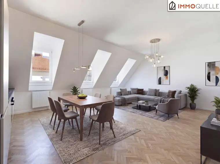 Stilvoll wohnen mit ruhigem Puls - Einladende Dachgeschosswohnung mit Ruhe, Licht, großzügiger Wohnküche und guter Anbindung in die Innenstadt