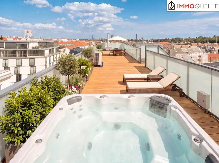 Ein Zuhause über den Dächern Wiens - Großzügige 3-Zimmer-Dachgeschosswohnung mit zwei Terrassenebenen, ca. 90 m² Wohnküche und 360°-Panorama in Wien-Döbling