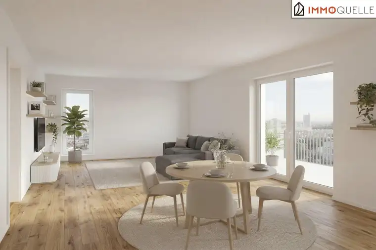Lebenswert Wohnen - Wels! Barrierefrei erreichbare Neubauwohnung in Wels mit privatem Freiraum, Lift, Kellerabteil und Stellplatz Provisionsfrei für den Käufer
