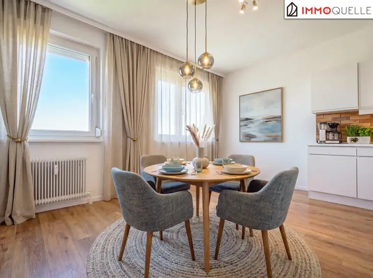 Ruhiges Wohnen mit Grünblick - Kompakte 2-Zimmer-Wohnung mit Morgensonne, Innenhofblick und Erstbezug nach Sanierung