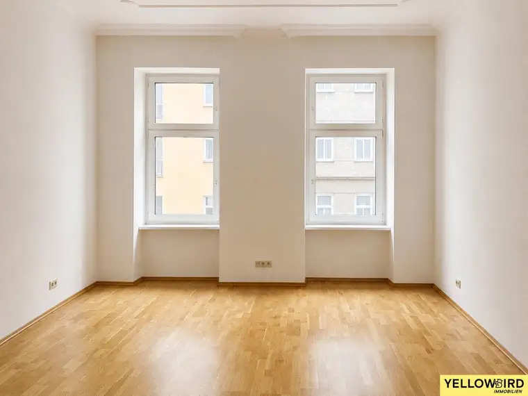 Helle, sanierungsbedürftige 3-Zimmer-Wohnung mit künftigem innenhofseitigem Balkon in Ruhelage nahe dem Belvedere