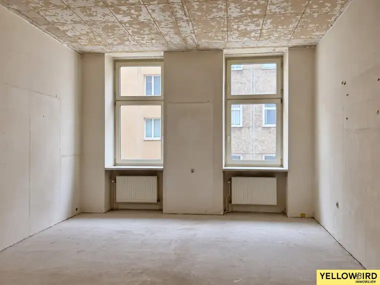 Sanierungsbedürftige 3-Zimmer-Wohnung mit künftigem innenhofseitigem Balkon in Ruhelage nahe Belvedere