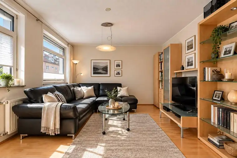 Lichtdurchflutete 3-Zimmer Wohnung mit Lift, Balkon &amp; Gemeinschaftsgarten