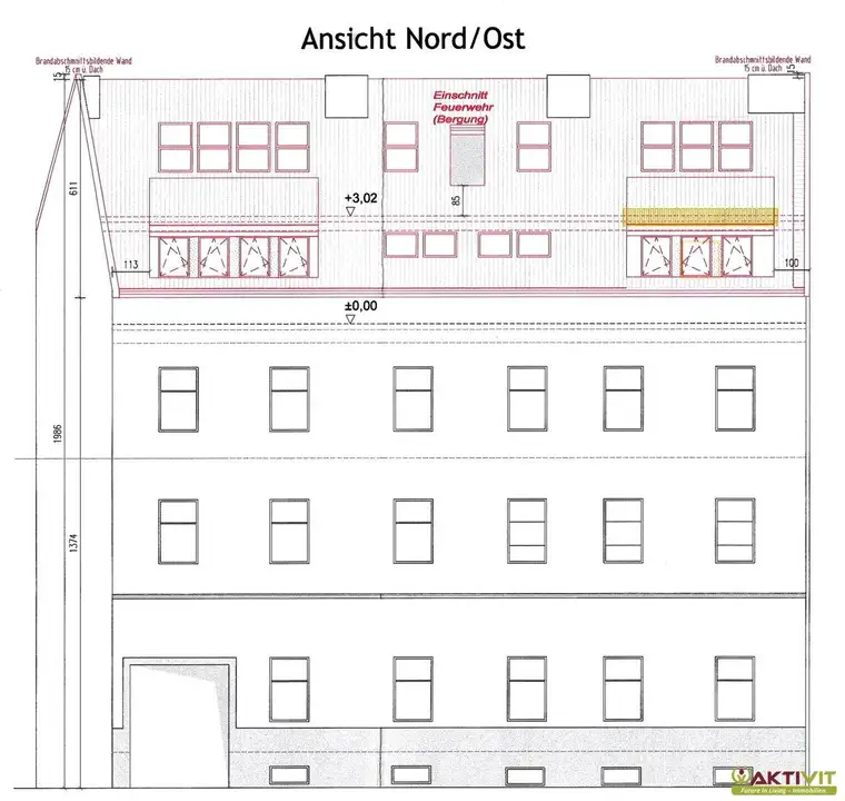 2 Rohdachböden baubewilligt. - 6 Wohneinheiten mit rund 450 m² WNFL. - Wohnlage nahe Lendplatz.
