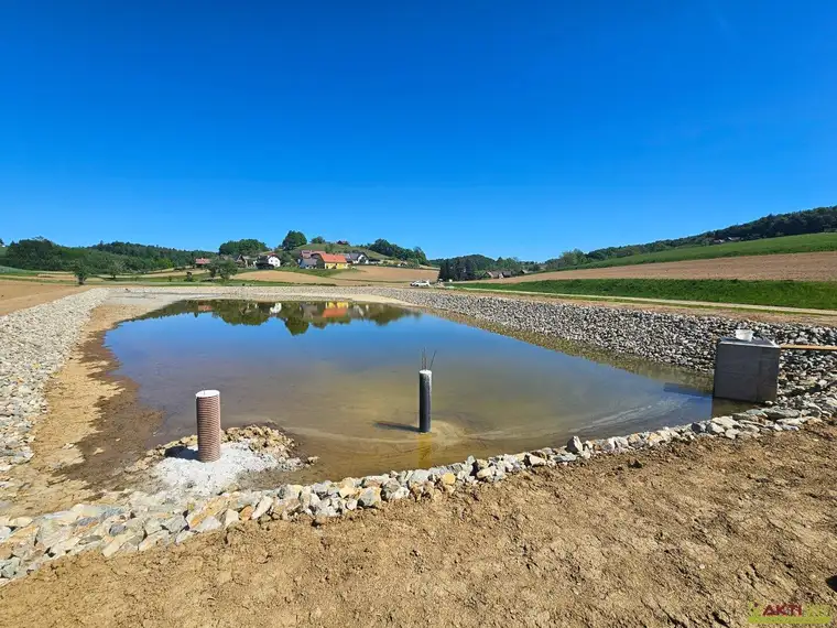 Naturidylle in der Südsteiermark - Teichanlage mit eigener Quelle und Fischerhütte in Vorbereitung