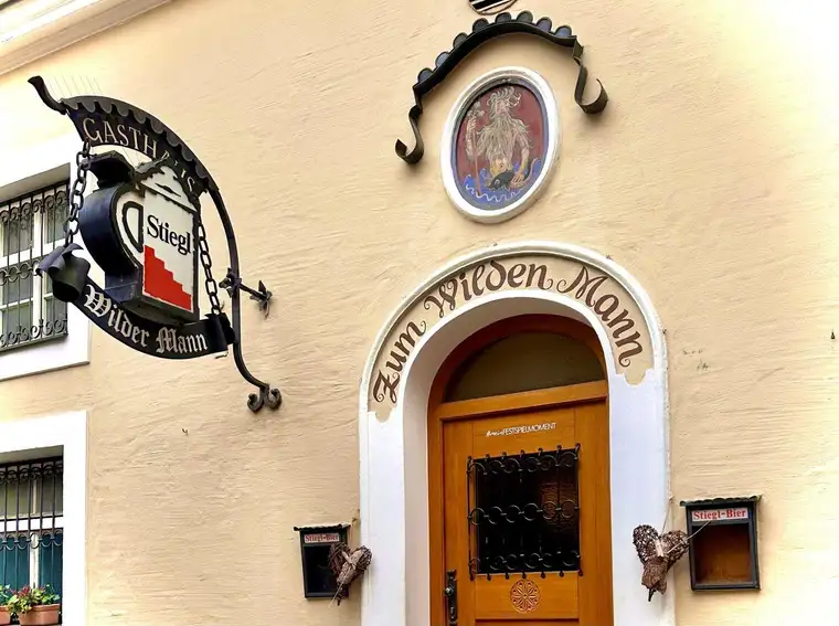 Traditionsgasthaus "Zum wilden Mann" in der Salzburger Altstadt
