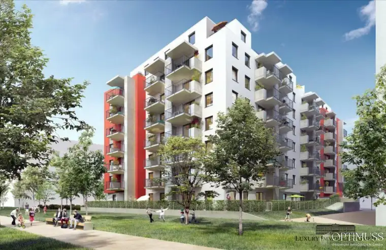 Zur VERKAUF! 2 Zimmer Neubauwohnung mit Balkon-Loggia nähe Helmut -Zilk-Park!