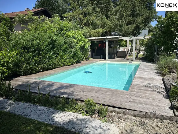 Stilvolles Einfamilienhaus mit Pool &amp; Teich in begehrter Lage Salzburg-Moosstraße