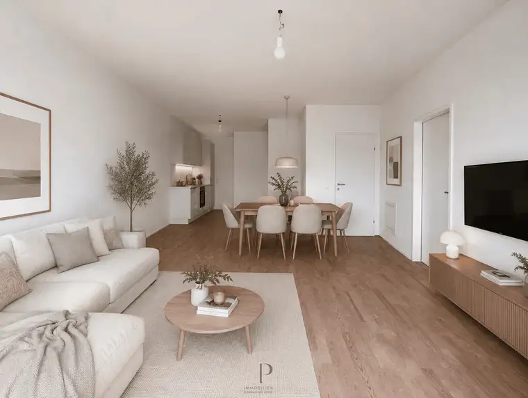 Moderne 2-Zimmer Erstbezugswohnung mit Eigenarten und Terrasse