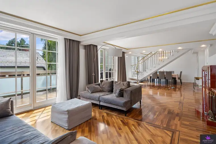 Elegante Dachgeschoss-Maisonette mit Private Spa, Kamin &amp; Terrasse – exklusives Familienwohnen in Sievering
