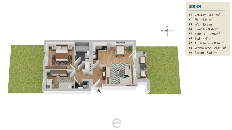 Altbau-Erdgeschosswohnung TOP 1 mit zwei Eigengärten, befristet vermietet, verfügbar ab Juni 2025!