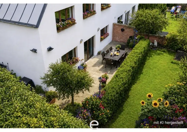 Stylische Doppelhaushälfte mit Dachterrasse, Garten und Doppelcarport in Gaaden