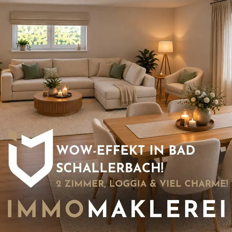 WOW-EFFEKT IN BAD SCHALLERBACH! 2 ZIMMER, LOGGIA &amp; VIEL CHARME!