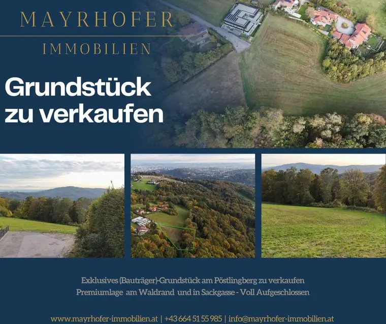Exklusives (Bauträger)-Grundstück am Pöstlingberg zu verkaufen
