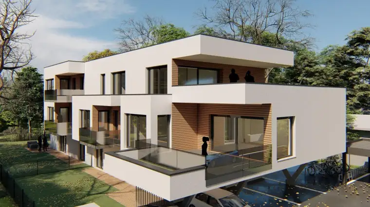 Neubau: Sonnige Penthouse Wohnung mit großer Terrasse u. Parkplatz.