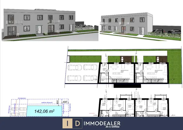 ** BAUGRUNDSTÜCK FÜR MODERNES DOPPELHAUS IN TRIBUSWINKEL **