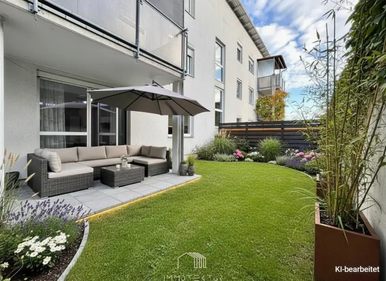  EIGENGARTEN IN WETZELSDORF : Moderne 2-Zimmer-Wohnung mit Tiefgarage