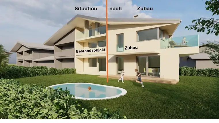 Einzigartige DHH mit behördlich genehmigtem Zubauplan