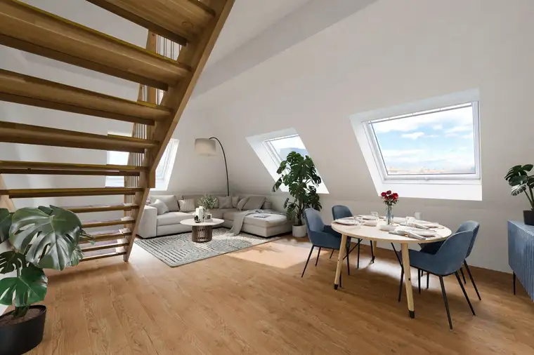 Traumhafte 3-Zimmer Dachgeschosswohnung mit großzügiger Dachterrasse - inkl. Möglichkeit zur freien Gestaltung!
