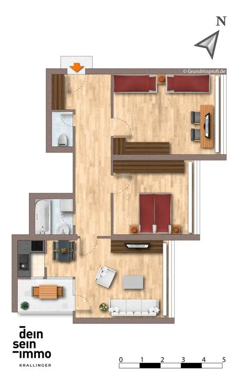 Jetzt zugreifen! Optimale 3 Zimmerwohnung mit Sonnenloggia