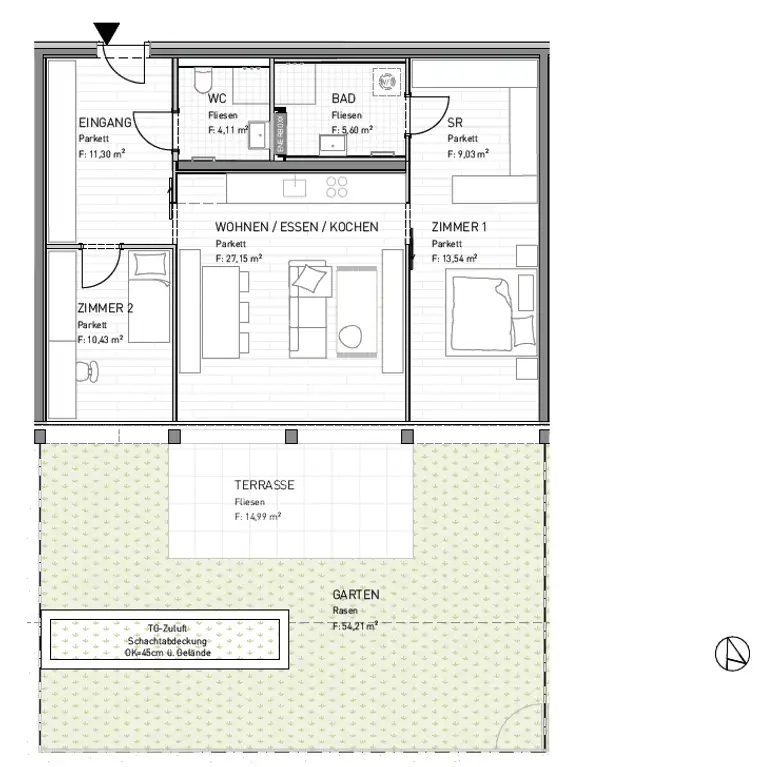Wunderschöne 3 - Zimmer Gartenwohnung - HeimatGlück