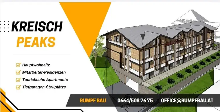 KREISCH PEAKS – Mitarbeiter-Residenzen mit touristischem Vermietungspotenzial (Provisionsfrei)