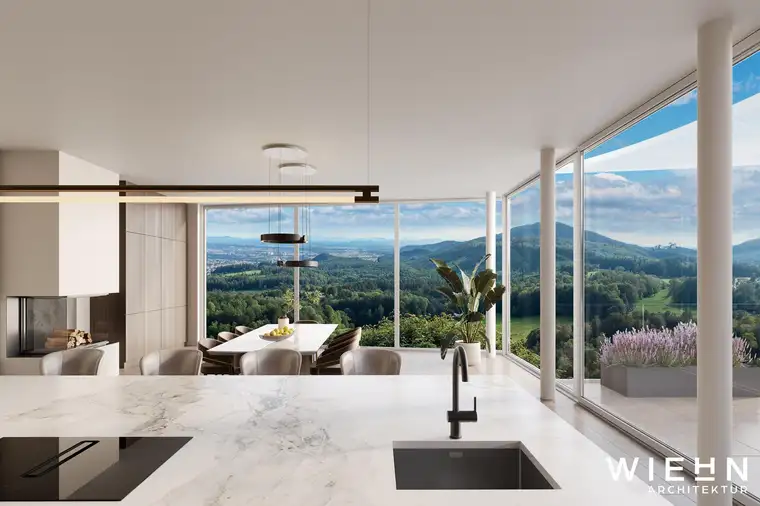 Design trifft Aussicht: Architektenplanung für Traumvilla am Hang in Stattegg