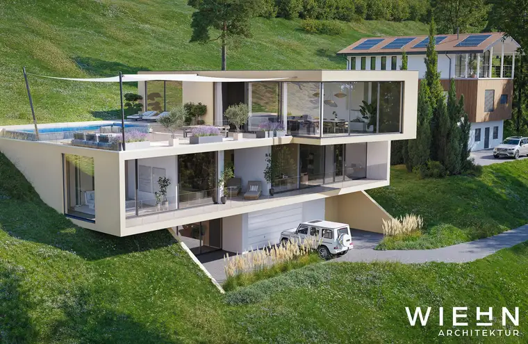Luxuriöses Wohnen am Hang – Grundstück mit Panoramablick &amp; Architektenplanung