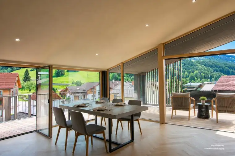 Ein einzigartiges Penthouse, das den Blick sofort in die Berge zieht - Erstbezug