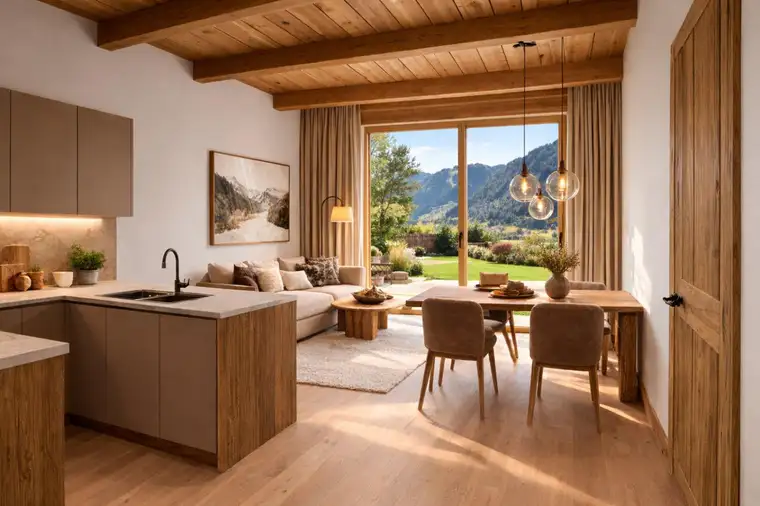 Premium-Gartenwohnung mit großzügiger Terrasse, Privatgarten &amp; alpinem Wohngefühl