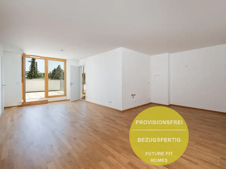 Neubau: 3,5-Zimmer-Eigentumswohnung mit 16 m² Außenfläche &amp; Blick ins Grüne