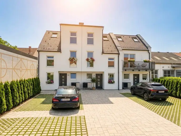 Modernes Reihenhaus mit Garten, Dachstudio &amp; großzügigem Keller in ruhiger Lage in Wien 1220!