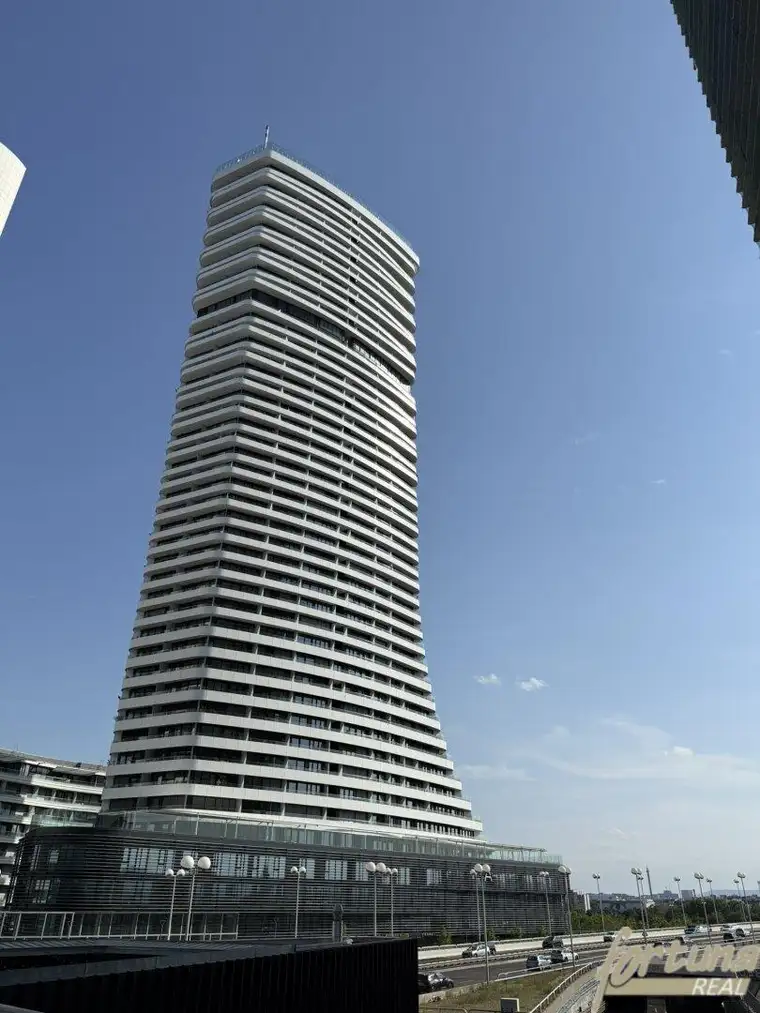 Exklusive voll ausgestattete 2 Zimmer Wohnung mit Donaupanorama im 42. Stock - Danube Flats
