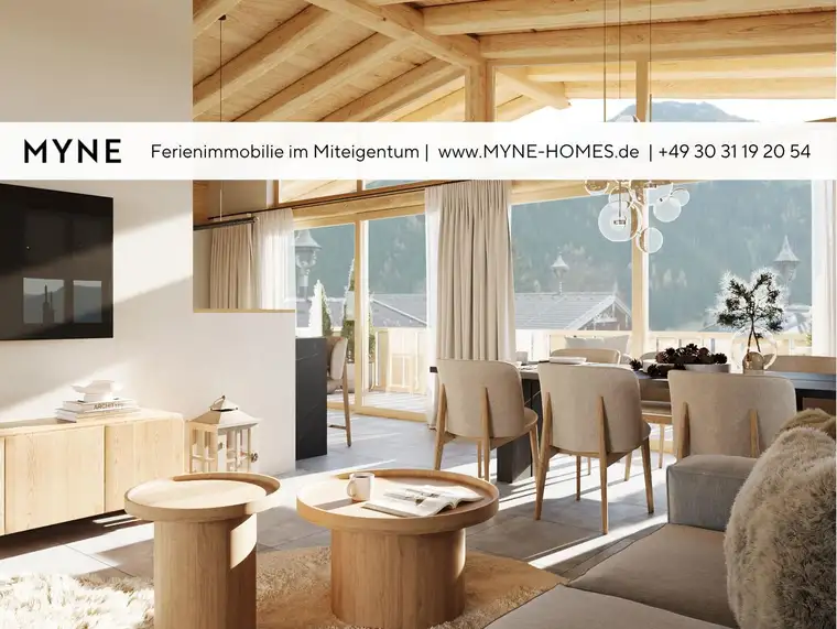 Ferienimmobilie im Miteigentum: Exklusives Wohlfühl-Chalet mit Panorama-Bergblick