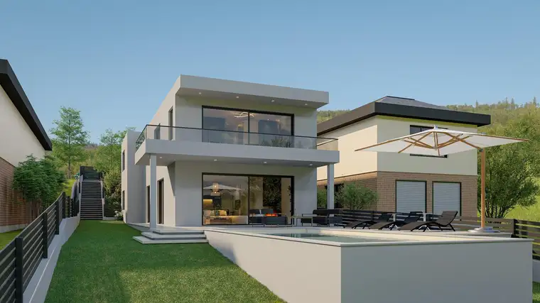 Exklusives Neubau-Luxus-Einfamilienhaus mit Pool in Müllendorf