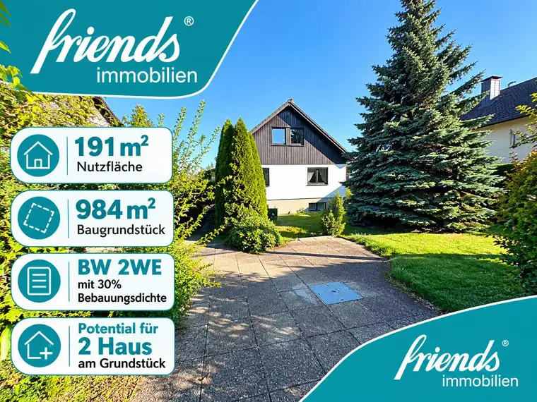 Einfamilienhaus mit Potential, Grundstück 984 m2, zweites Haus möglich
