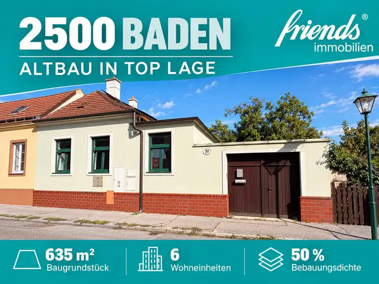 Altbestand, Baugrundstück 635m2, 50% bebaubar, bis 6 Wohneinheiten