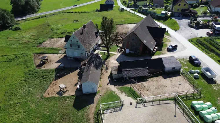Bauernhaus + Landwirtschaft mit Möglichkeit eines Pferdebetriebes