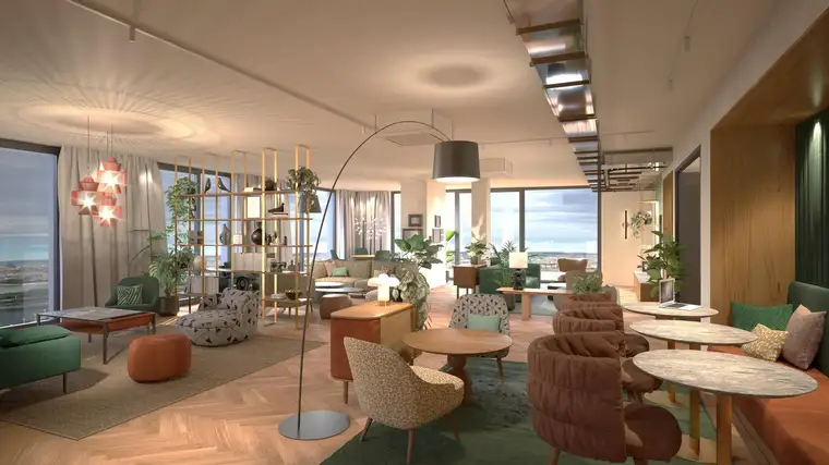 ERÖFFNUNGSANGEBOT: 1 Monat mietfrei - Kurzzeitmiete: Studio Large (möbliert) mit Zugang zu Fitness, Co-Working, Dachterrasse, Kinoraum
