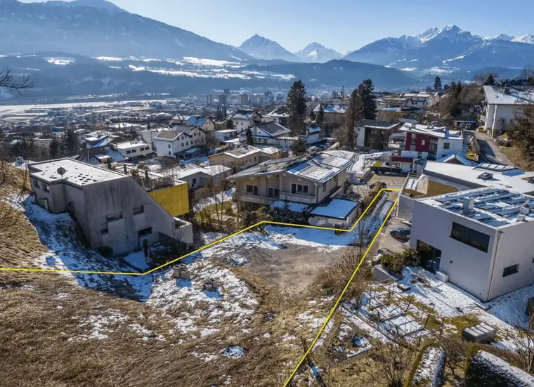 Provisionsfreies Baulandgrundstück mit top Aussichtslage und Bestlage in Rum bei Innsbruck