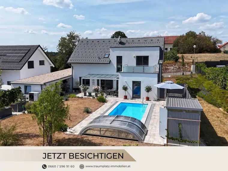 Exklusives Traumhaus mit Pool &amp; Weitblick – jetzt kaufen, € 2.000 netto/Monat erhalten &amp; spätestens in 7 Jahren selbst einziehen