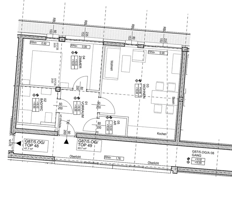 Neubau-Wohnung in Graz mit 2 Zimmern und Einbauküche
