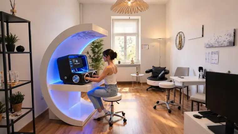 Behandlungsraum für Therapeuten – inklusive Geräte für Professional Alpha Cooling &amp; Beckenbodentherapie