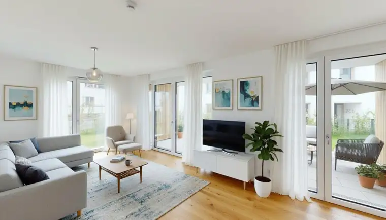 Wohnen in Krems: 3-Zimmer-Wohnung mit Loggia und Eigengarten