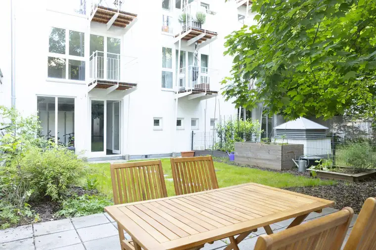 Perfekt geschnittene 2-Zimmer-Wohnung mit Gemeinschaftsgarten