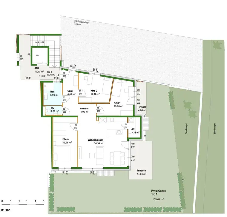 Neubau: Sonnige 4-Zimmer-Gartenwohnung