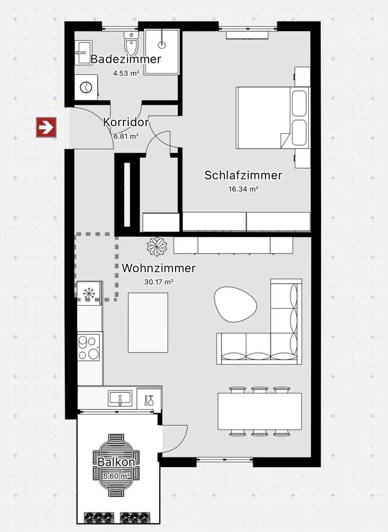 Moderne 2.5-Zimmer Wohnung mit Balkon und Carport in Kramsach