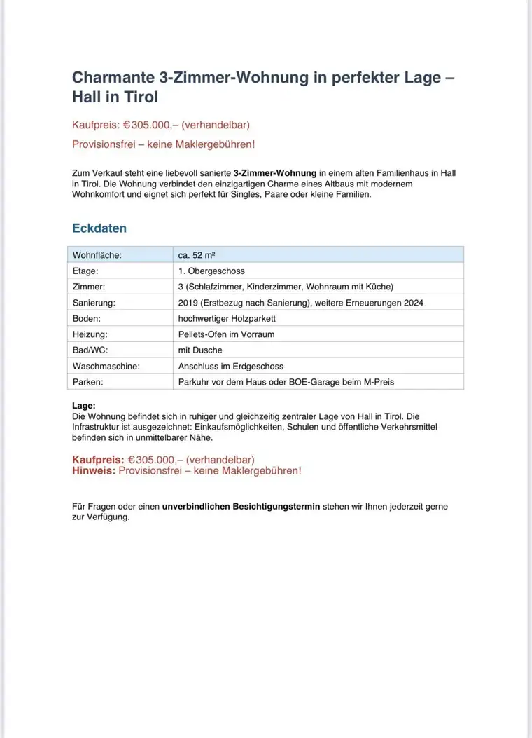 Verkaufe schöne Wohnung in Hall 