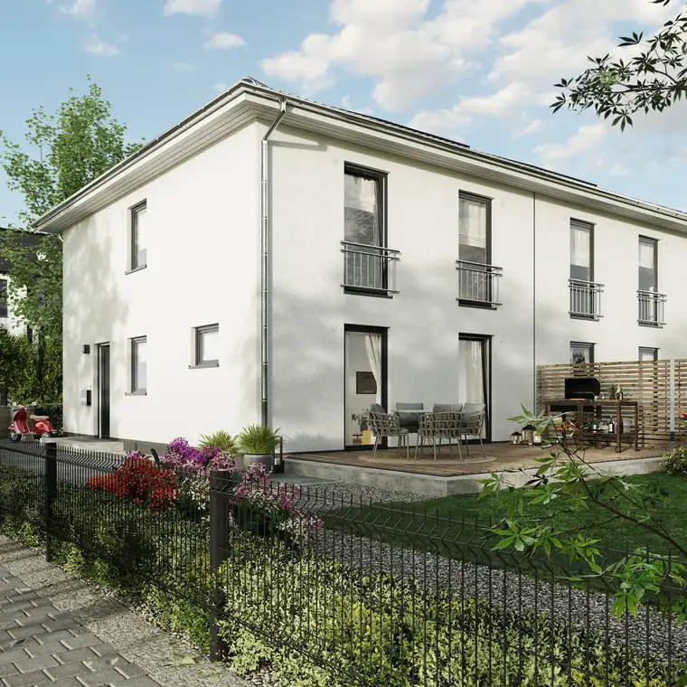 Neubau Doppelhaushälfte belagsfertig mit 110m² Wohnfläche plus rd. 50m² Keller in Seekirchen € 444.800,00 zuzügl. Grundstück