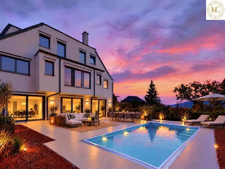 Exklusive Neubau-Villa in Neuwaldegg – luxuriöses Wohnen mit Pool, Dachterrasse &amp; Wienerwaldblick